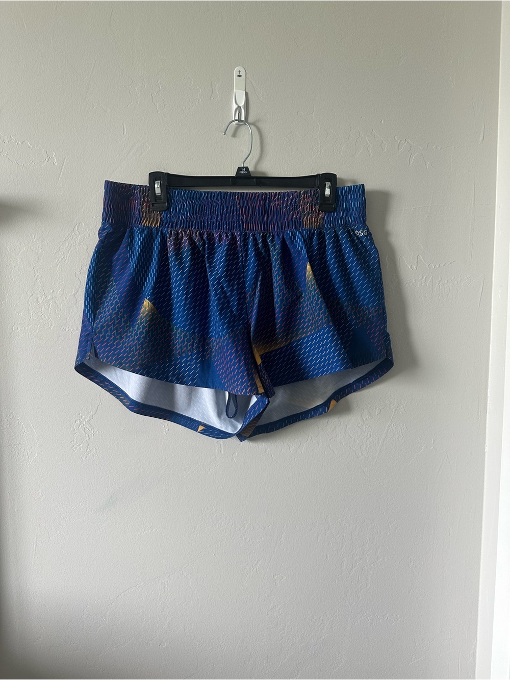 DSG Blue Athletic Shorts with Yellow Accents